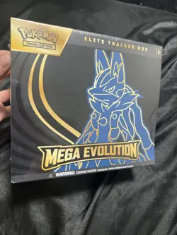 NEW, SEALED Pokemon Trading Card Game Mega Evolution Elite Trainer Box Lucario - Image 1