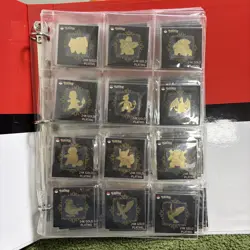Pokemon 24k Gold Plated Stickers Lot of x 49-Striking Candy - NO MEW U.K+ Binder - Image 2