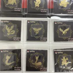 Pokemon 24k Gold Plated Stickers Lot of x 49-Striking Candy - NO MEW U.K+ Binder - Image 3