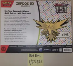 Pokemon TCG Scarlet & Violet 151 Zapdos EX Collection Box NEW SEALED (1) - Image 4