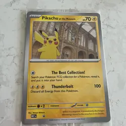 Pokemon TCG Pikachu At The Museum Promo Card Brand New Sealed - Image 1