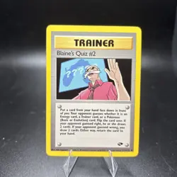 Pokemon TCG Trainer Gym Challenge Blaine’s Quiz #2 111/132 NM -j - Image 1
