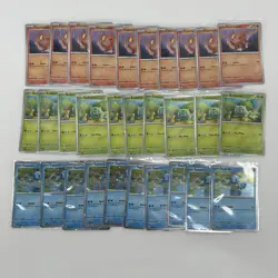 Pokemon TCG Cards 30 Lot Bulbasaur Charmander Squirtle Cosmos Promo 151 SVP - Image 1
