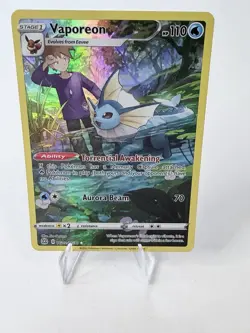 Pokemon TCG Vaporeon TG02/TG30 Swsh09: Brilliant Stars Trainer Gallery Holo E - Image 1