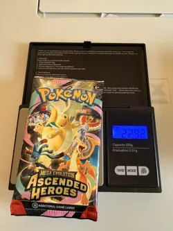 Extremely HEAVY Pokemon TCG Ascended Heroes 22.92g Heavy Sealed Booster Pack - Image 3