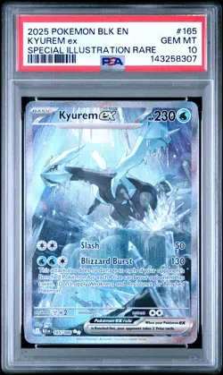 2025 POKEMON BLK EN-BLACK BOLT SPECIAL ILLUSTRATION RARE #165 KYUREM EX PSA 10 - Image 1