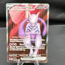 Pokemon Team Rocket's Mewtwo ex SV10 Destined Rivals ultra rare 213/182 280 HP - Image 1