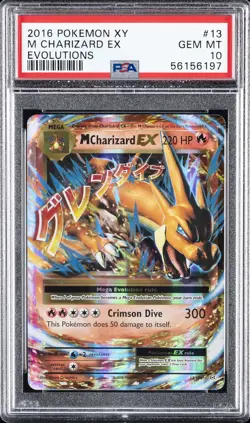 2016 POKEMON XY EVOLUTIONS #13 M CHARIZARD EX PSA 10 - Image 1