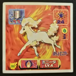 Japanese Ponyta No. 280 Amada Sticker Non Holo Vintage Pokemon Sticker 1997 MP - Image 1