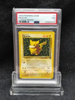 1999 Pokemon game Pikachu League Promo #1_ PSA 7 - Image 1