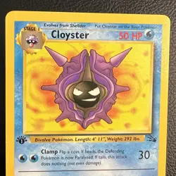 Cloyster - 32/62 - Uncommon - 1st Edition PL/MP, English Pokemon Fossil - Image 5