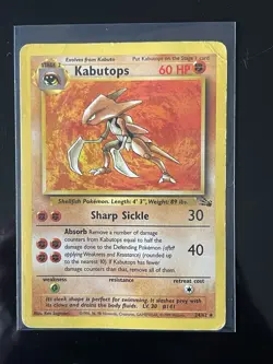 Pokemon Kabutops Fossil 24/62 English - Image 1