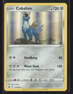 Cobalion #114/198 SWSH06: Chilling Reign Holo Rare Pokemon TCG - Image 1