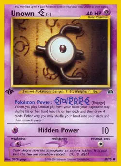 Pokemon Unown [E] (67/75) Neo Discovery 1ED LP - Image 1