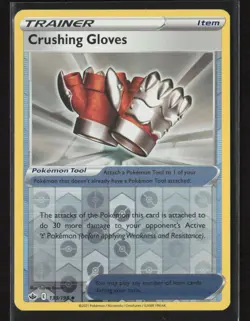 Crushing Gloves SWSH06: Chilling Reign #133/198 Reverse Holo Pokemon TCG - Image 1