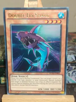 YuGiOh - NM - 1st Edition - Double Fin Shark - DUSA-EN001 - Ultra Rare - Image 1