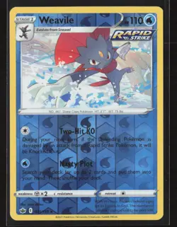 Weavile SWSH06: Chilling Reign #031/198 Reverse Holo Pokemon TCG - Image 1
