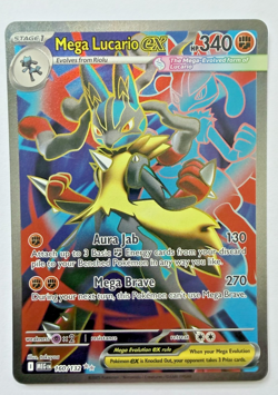 Pokemon TCG Mega Lucario ex 160/132 Full Art Ultra Rare Mega Evolution - Image 1