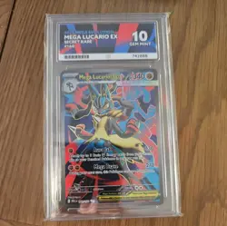 Pokemon TCG Mega Evolution Lucario EX 160/132 Full Art Ace 10 - Image 1