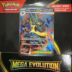 ENGLISH Mega Lucario ex 160/132 Ultra Rare Full Art Pokemon Mega Evolution - Image 1