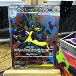 Mega Lucario ex 160/132 Full Art Ultra Rare Pokemon TCG Mega Evolution NM/M - Image 1