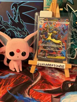 Pokemon Mega Lucario EX TCG Full Art Ultra Rare Card 160/132 Mega Evolution - Image 1
