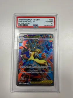 Pokemon TCG: Mega Evolution - Lucario Ex 160/132 - PSA 10 - English - Image 1