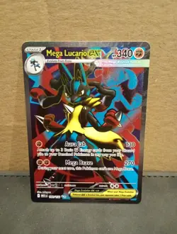 Pokemon TCG Mega Evolution Mega Lucario EX 160/132 Ultra Rare Card - Image 1