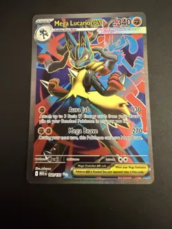 Pokemon TCG Mega Evolution Mega Lucario EX 160/132 Ultra Rare Card - Image 1