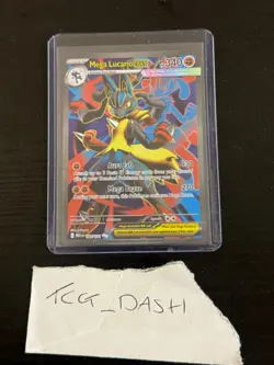 Pokemon TCG Mega Evolution Mega Lucario EX 160/132 Ultra Rare Card - Image 1
