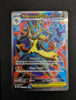 Pokemon TCG Mega Lucario EX 160/132 Mega Evolution Ultra Rare Near Mint - Image 1