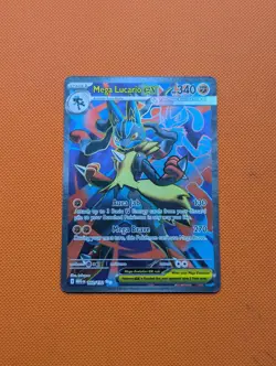 Pokemon TCG Mega Evolution Mega Lucario EX 160/132 Ultra Rare Card - Image 1