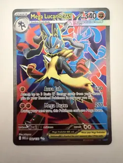 Pokemon TCG Mega Evolution Mega Lucario EX 160/132 Ultra Rare Card - Image 2
