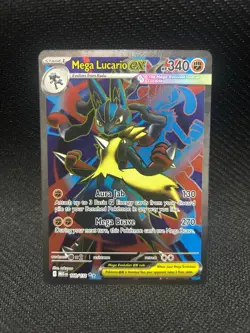 Pokemon TCG Mega Evolution Mega Lucario EX 160/132 Ultra Rare Card - Image 1
