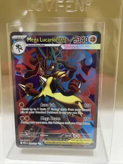 Pokemon TCG Mega Evolution Mega Lucario EX 160/132 Ultra Rare Card - Image 2