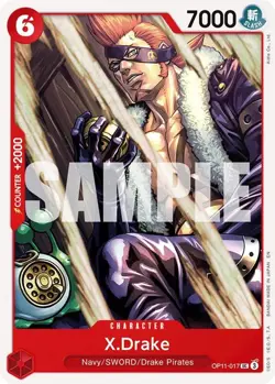 One Piece X.Drake (OP11-017/150) OP11 A Fist of Divine Speed LP - Image 1