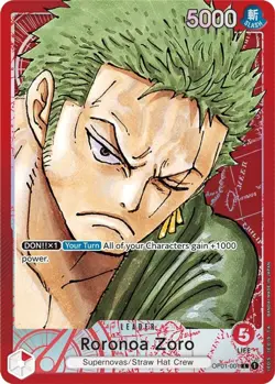 One Piece Roronoa Zoro (001) (Parallel) (OP01-001/284) OP01 Romance Dawn NM FOIL - Image 1