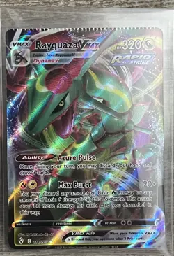 Rayquaza Evolving Skies VMAX CRIMP ERROR 111/203 Pokemon - Image 1