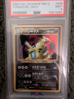 Pokemon Tyranitar JPN NEO 2 Holo Japanese PSA 9 - Image 1
