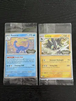 Aurorus Barnes Noble & Luxray Best Buy Promo Holo Pokemon Perfect Order Stamped - Image 1