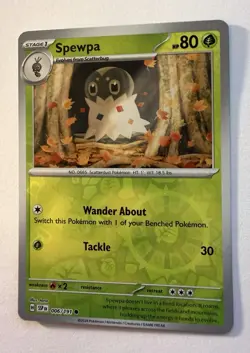 Pokemon Spewpa SV08: Surging Sparks SSP REVERSE HOLO 006/191 NM TCG - Image 1