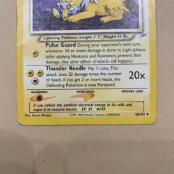 Light Jolteon 48/105 | Neo Destiny | Non Holo Pokemon Card HP - Image 3