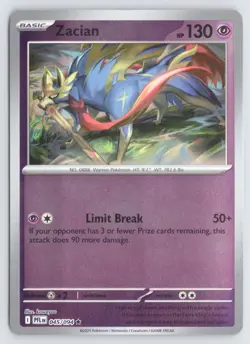 Zacian 045/094 Rare Phantasmal Flames Pokemon Reverse Holo Near Mint - Image 1