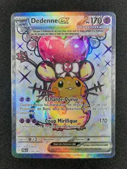 Carte Pokemon : Dedenne Ex Full Art 2023 Evolutions A Paldea 239/193 Exc+ 🇲🇫 - Image 1