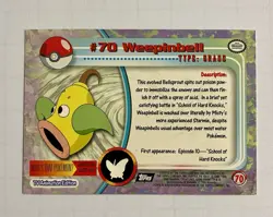 WEEPINBELL Pokemon Topps Black Logo TV Animation Edition Holo FOIL Textured NM - Image 3