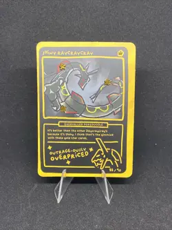 Pokedoodles 2 Shiny Raycraycray 88/90 - Rare - Pokemon Rayquaza Fan Art Gag Team - Image 1