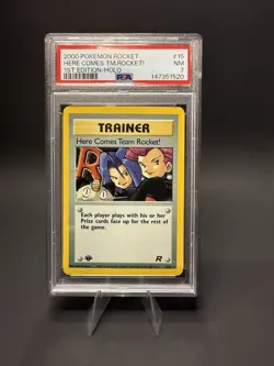 Pokemon - Here Comes Team Rocket-1st Edition Holo PSA 7 Near Mint - Image 1