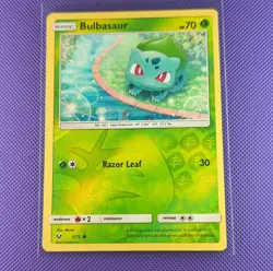 Pokemon Bulbasaur 1/73 Shining Legends Basic Common Reverse Holo 70HP - Image 1