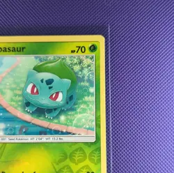 Pokemon Bulbasaur 1/73 Shining Legends Basic Common Reverse Holo 70HP - Image 3