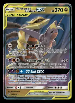 Garchomp & Giratina GX 146/236 Ultra Rare,Holo Pokemon SM - Unified Minds - Image 1